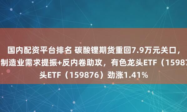 国内配资平台排名 碳酸锂期货重回7.9万元关口，盛新锂能涨停！制造业需求提振+反内卷助攻，有色龙头ETF（159876）劲涨1.41%